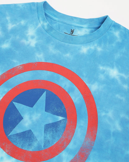 Captain America Tie-Dye Regular Fit Tshirt Men