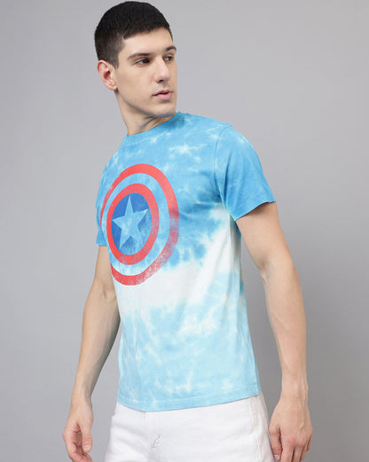 Captain America Tie-Dye Regular Fit Tshirt Men