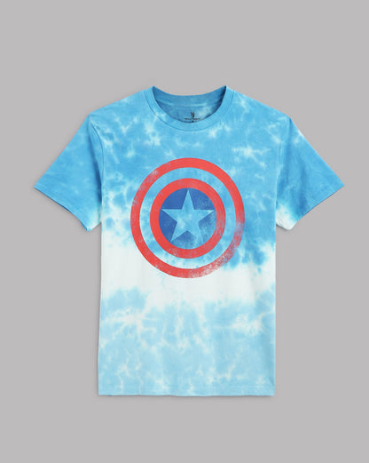 Captain America Tie-Dye Regular Fit Tshirt Men
