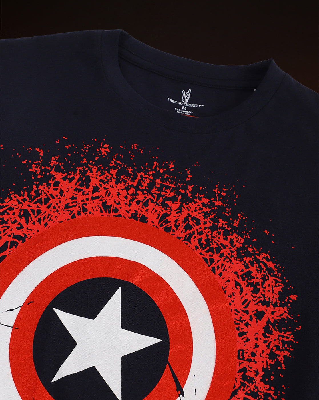 Captain America Shield Regular Fit Tshirt Men