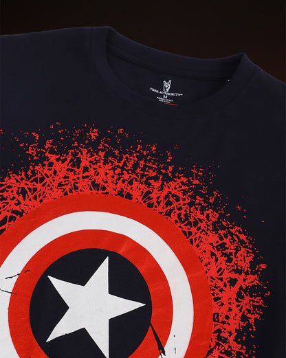 Captain America Shield Regular Fit Tshirt Men