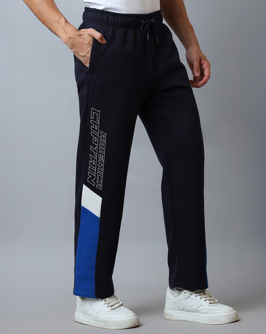 Captain America Printed Regular Fit Trackpant For Men