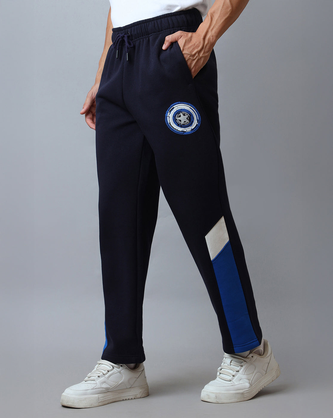 Captain America Printed Regular Fit Trackpant For Men