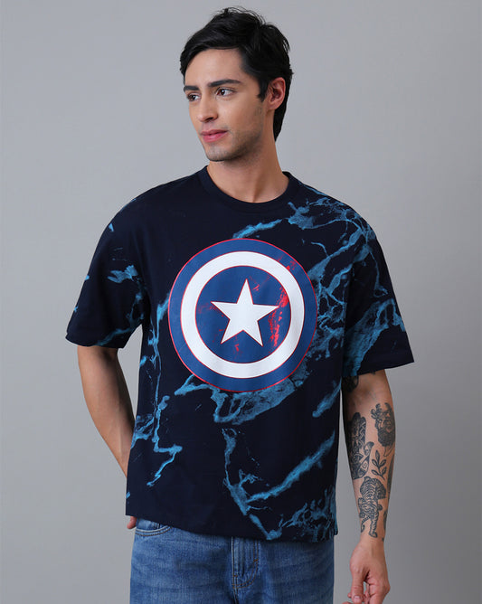 Captain America Printed Oversized Tshirt For Men