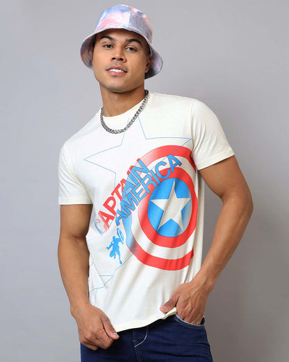Captain America  Regular Fit Tshirt  Men