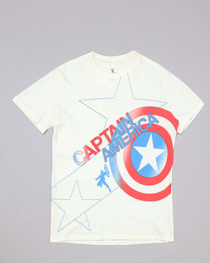 Captain America  Regular Fit Tshirt  Men
