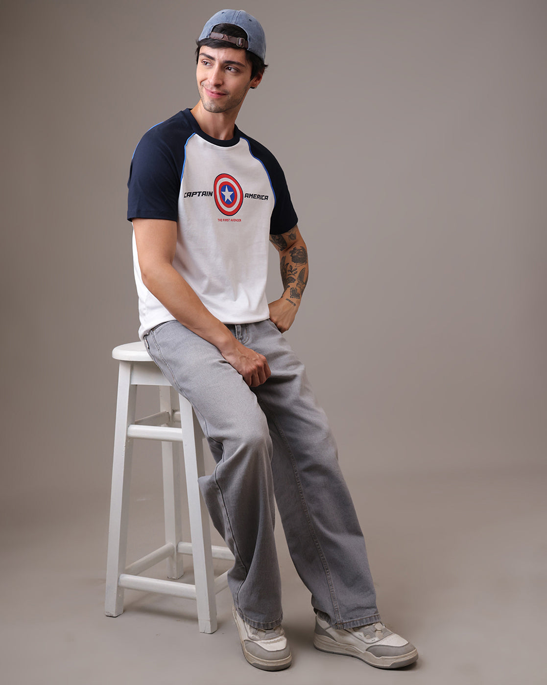 Captain America  Regular Fit Tshirt  Men