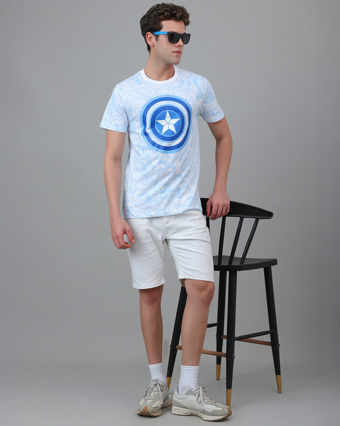 Captain America Printed Regular Fit Tshirt For Men