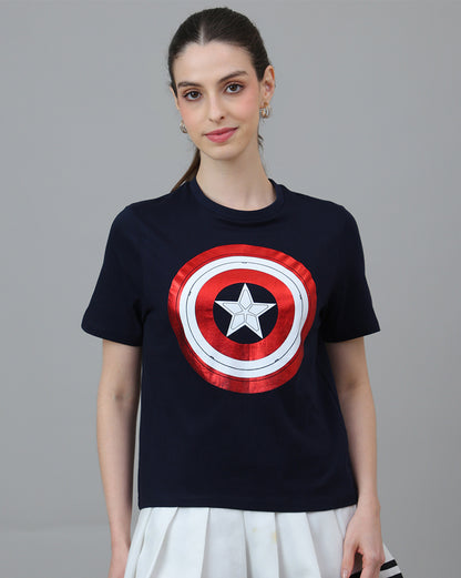 Captain America  Regular Fit Tshirt  Women