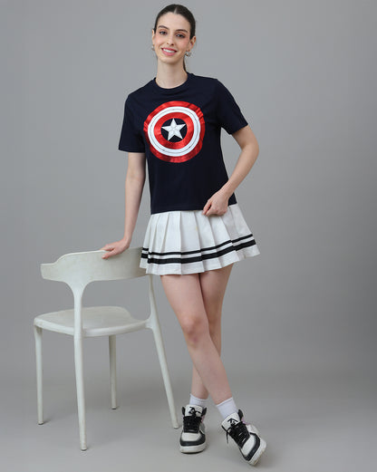 Captain America  Regular Fit Tshirt  Women
