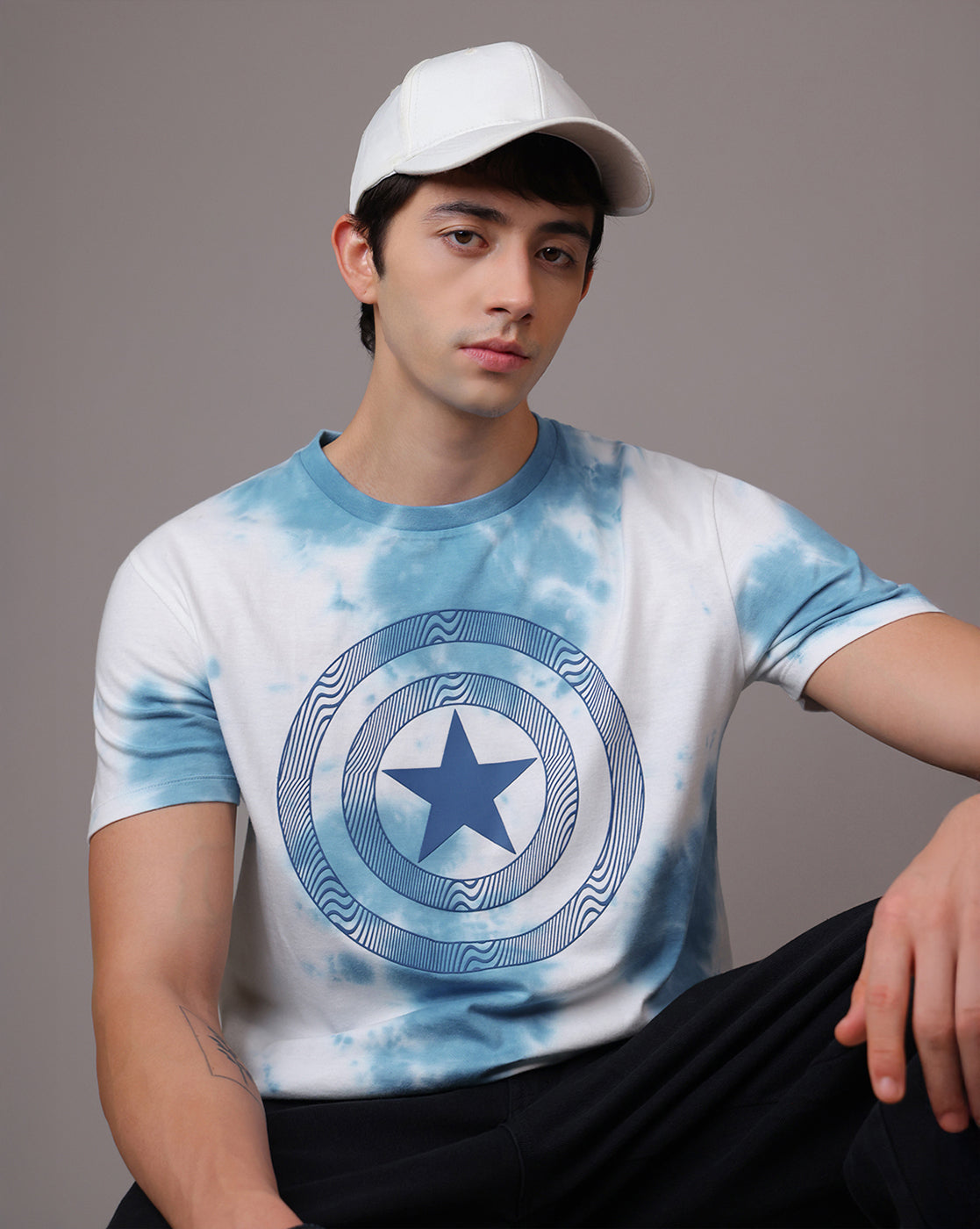 Captain America Regular Fit Tshirt  Men