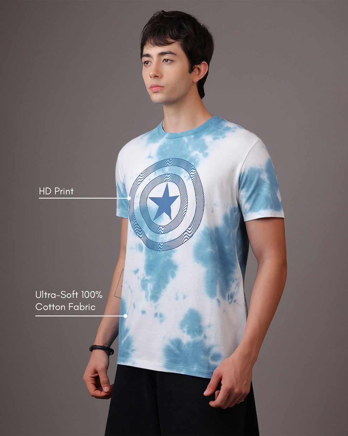 Captain America Regular Fit Tshirt  Men