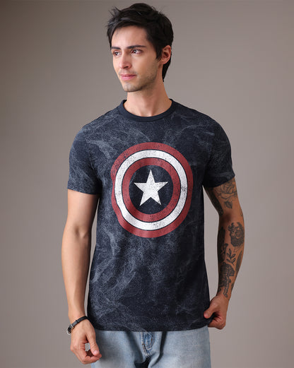 Captain America Regular Fit Tshirt  Men