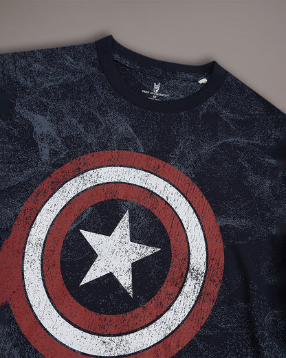 Captain America Regular Fit Tshirt  Men