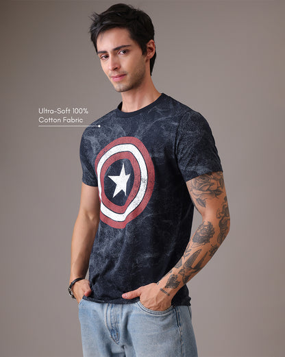 Captain America Regular Fit Tshirt  Men