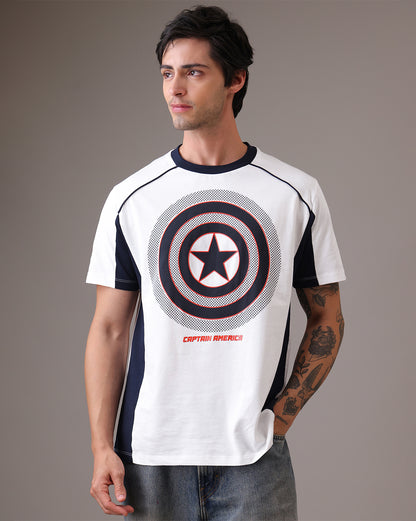 Captain America Relaxed Fit Tshirt  Men
