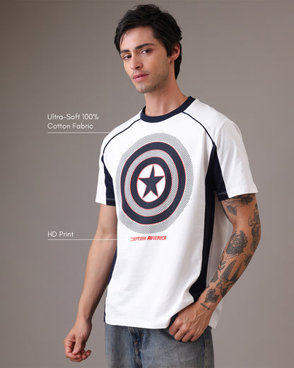 Captain America Relaxed Fit Tshirt  Men