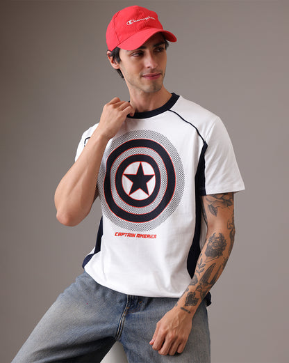 Captain America Relaxed Fit Tshirt  Men