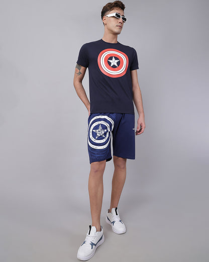 Captain America  Regular Fit Shorts  Men