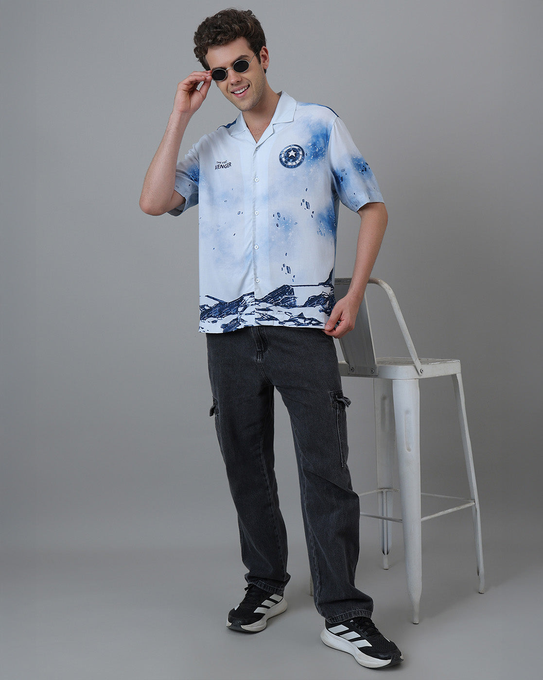 Captain America Relaxed Fit Printed Shirt For Men