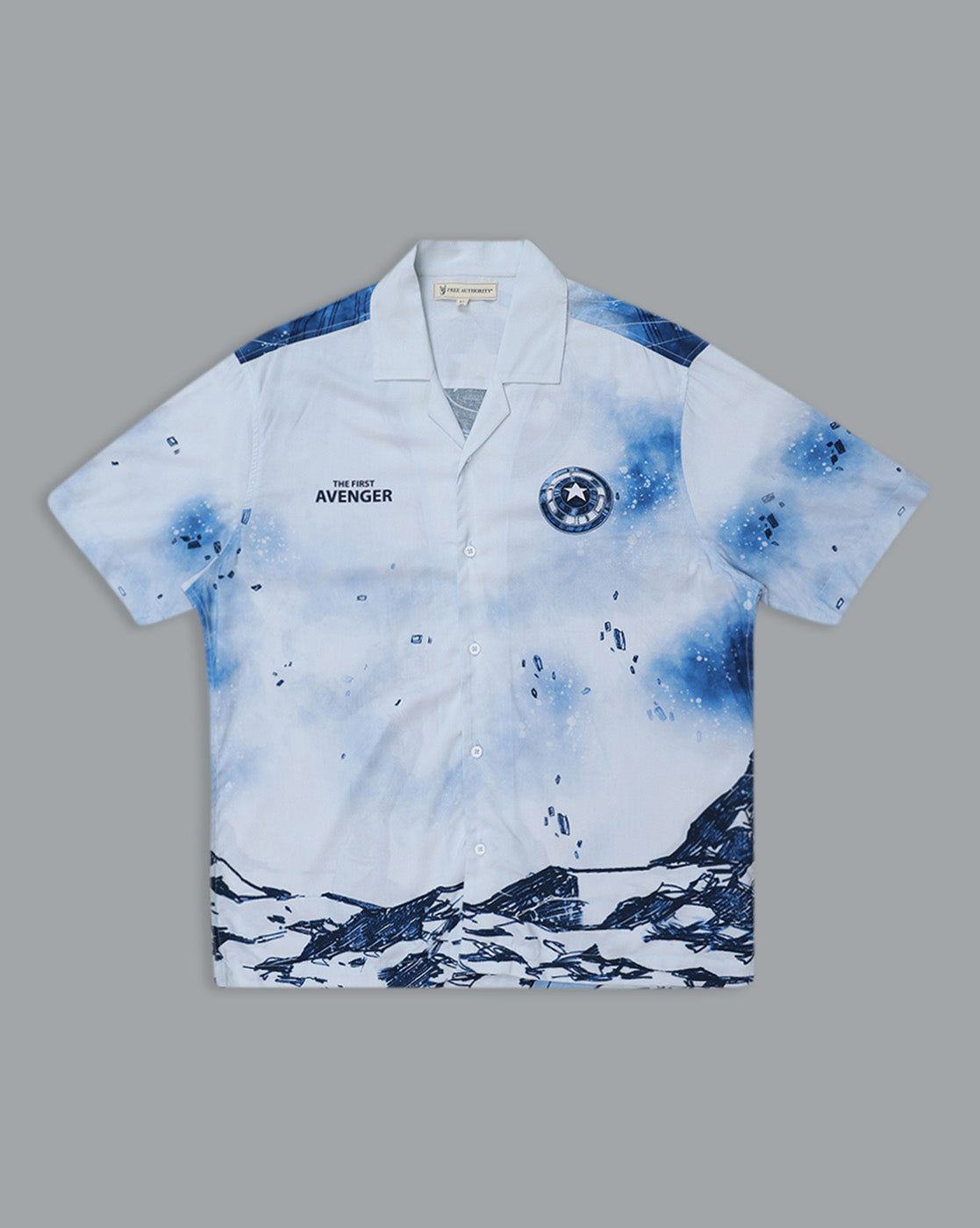 Captain America Relaxed Fit Printed Shirt For Men