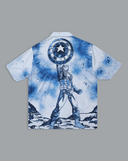 Captain America Relaxed Fit Printed Shirt For Men