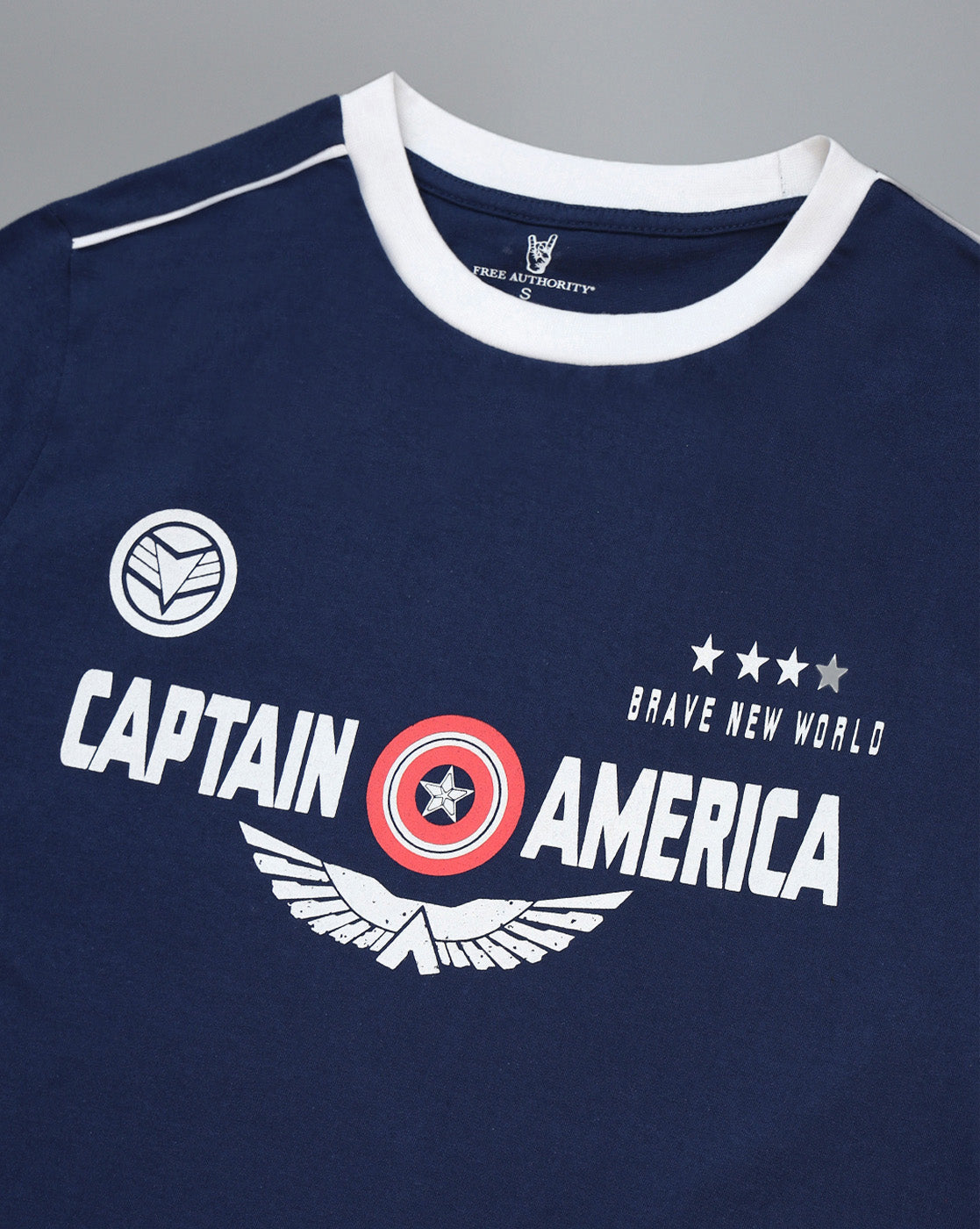 Captain America Printed Regular Fit Tshirt For Women