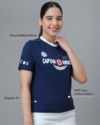 Captain America Regular Fit Tshirt Women
