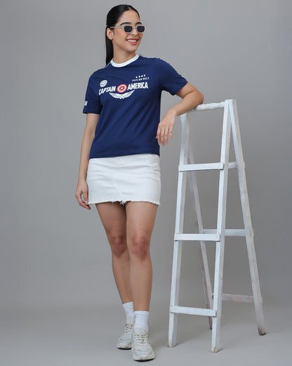 Captain America Regular Fit Tshirt Women