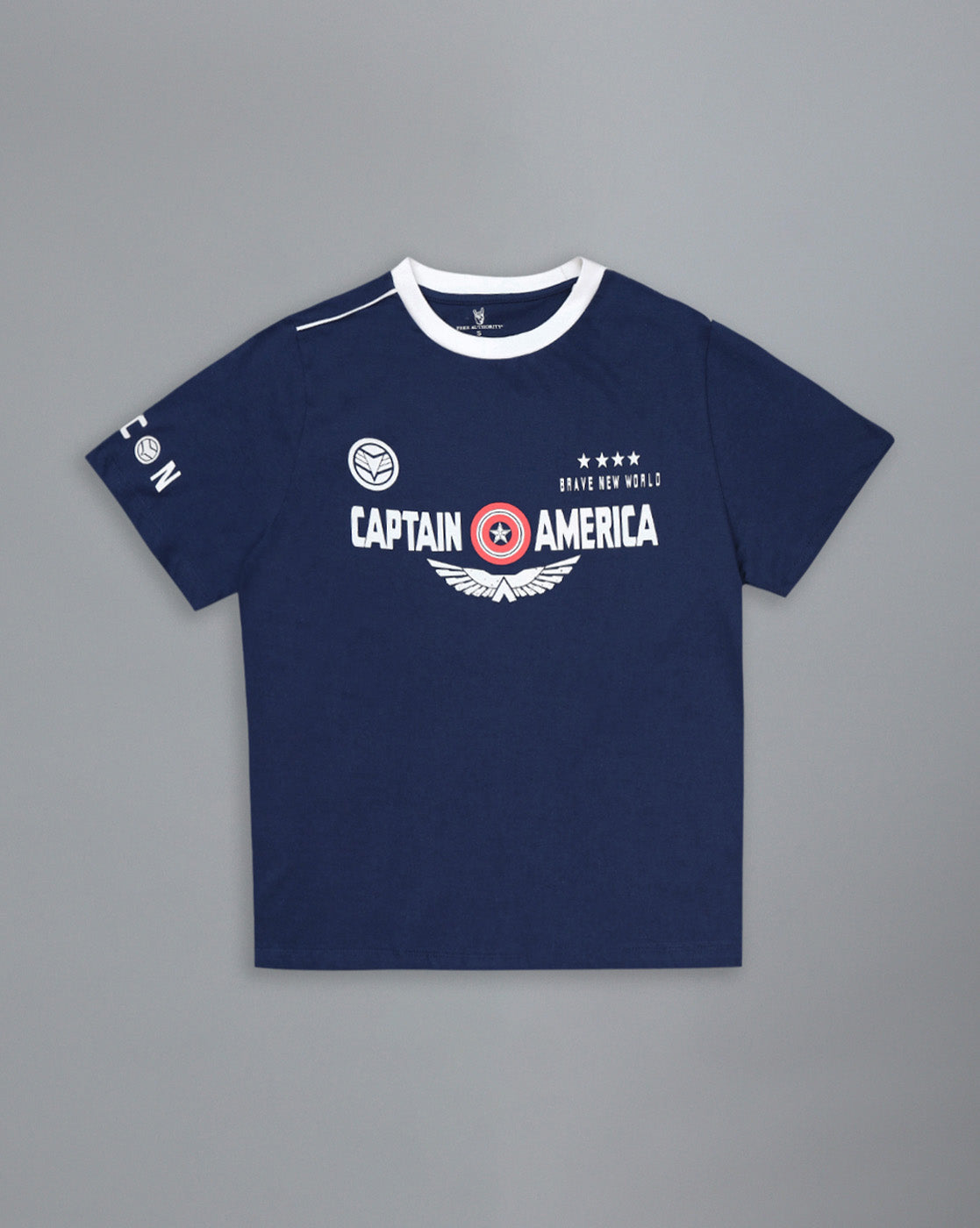 Captain America Printed Regular Fit Tshirt For Women