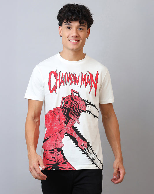 Chainsaw Man Printed Regular Fit Tshirt For Men