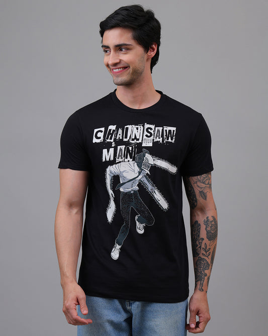 Chainsaw Man Printed Regular Fit Tshirt For Men