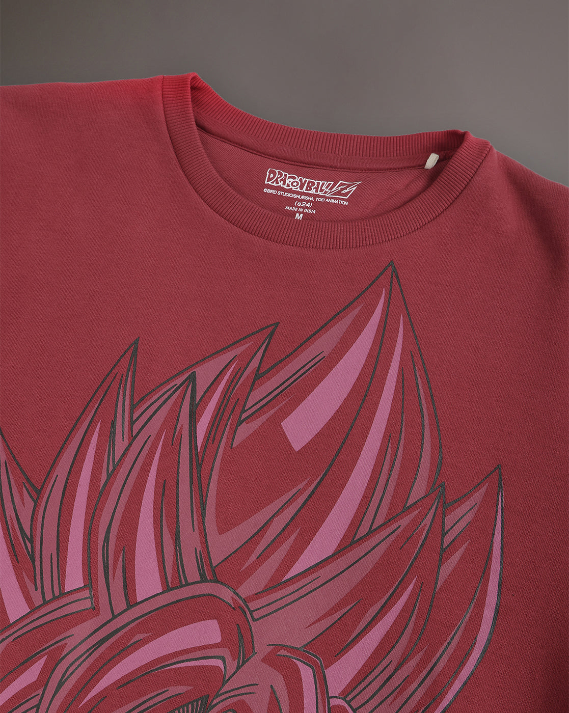 Dragon Ball Z Red Regular Fit Sweatshirt Men