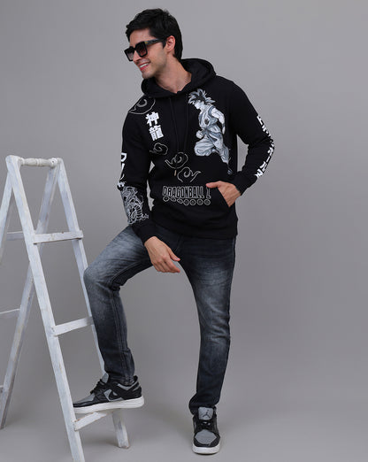 Dragon Ball Z: Goku Anime  Regular Black & Grey Hoodie  Men