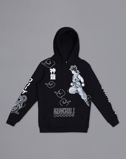 Dragon Ball Z: Goku Anime  Regular Black & Grey Hoodie  Men
