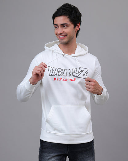 Dragon Ball Z: Goku Vs Frieza Anime  Regular Fit Off White Hoodie  Men