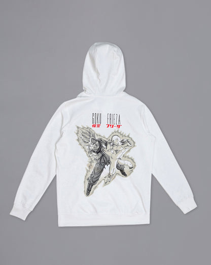 Dragon Ball Z: Goku Vs Frieza Anime  Regular Fit Off White Hoodie  Men