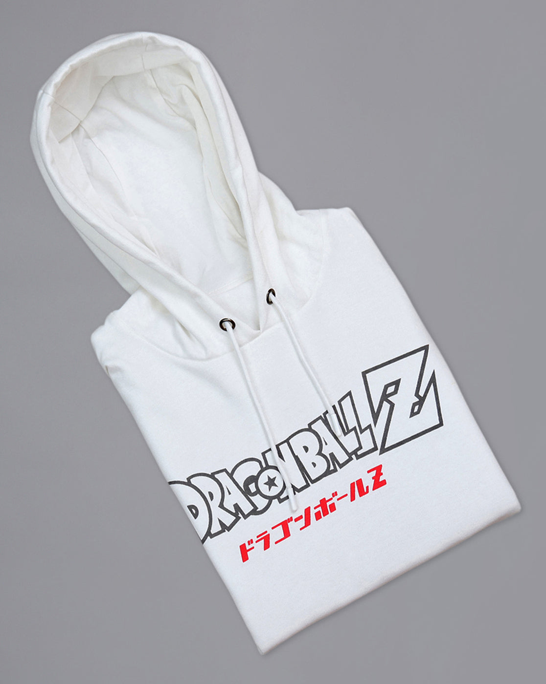 Dragon Ball Z: Goku Vs Frieza Anime Printed Regular Fit Off White Hoodie For Men