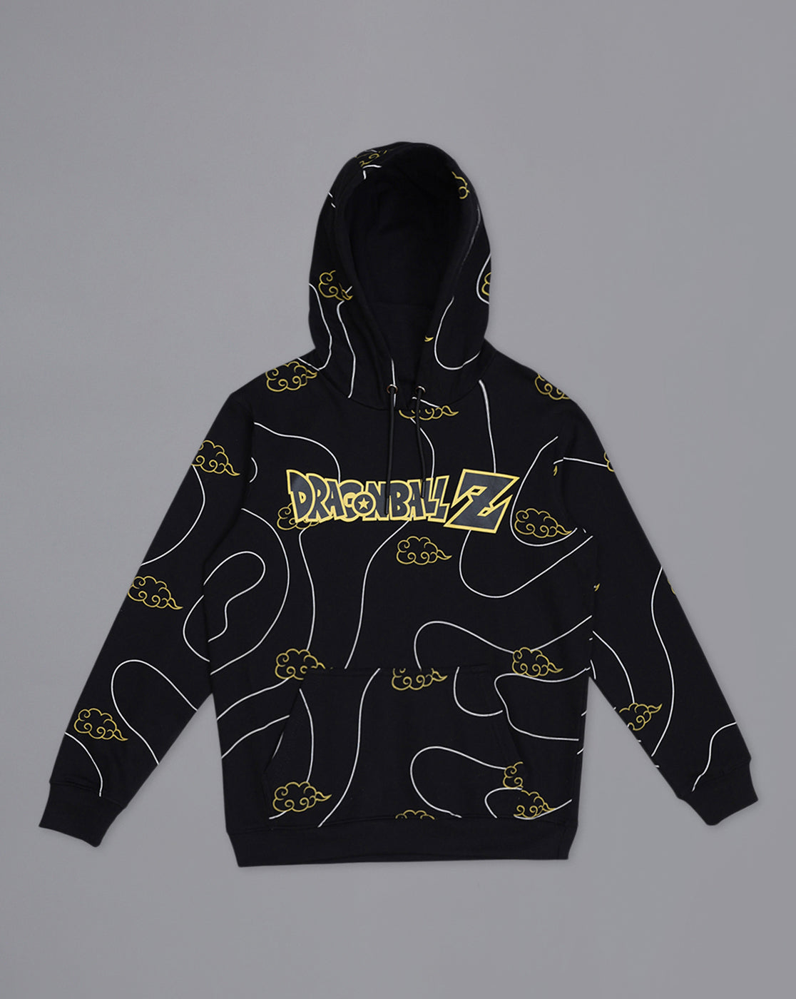 Dragon Ball Z Anime Printed Regular Fit Black Hoodie For Men