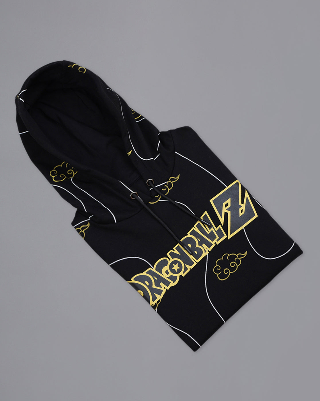 Dragon Ball Z Anime Printed Regular Fit Black Hoodie For Men