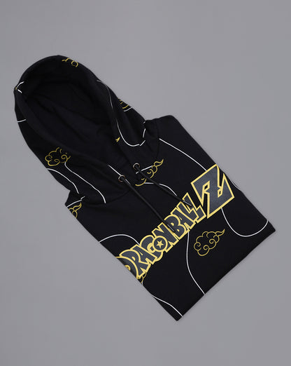 Dragon Ball Z Anime  Regular Fit Black Hoodie  Men