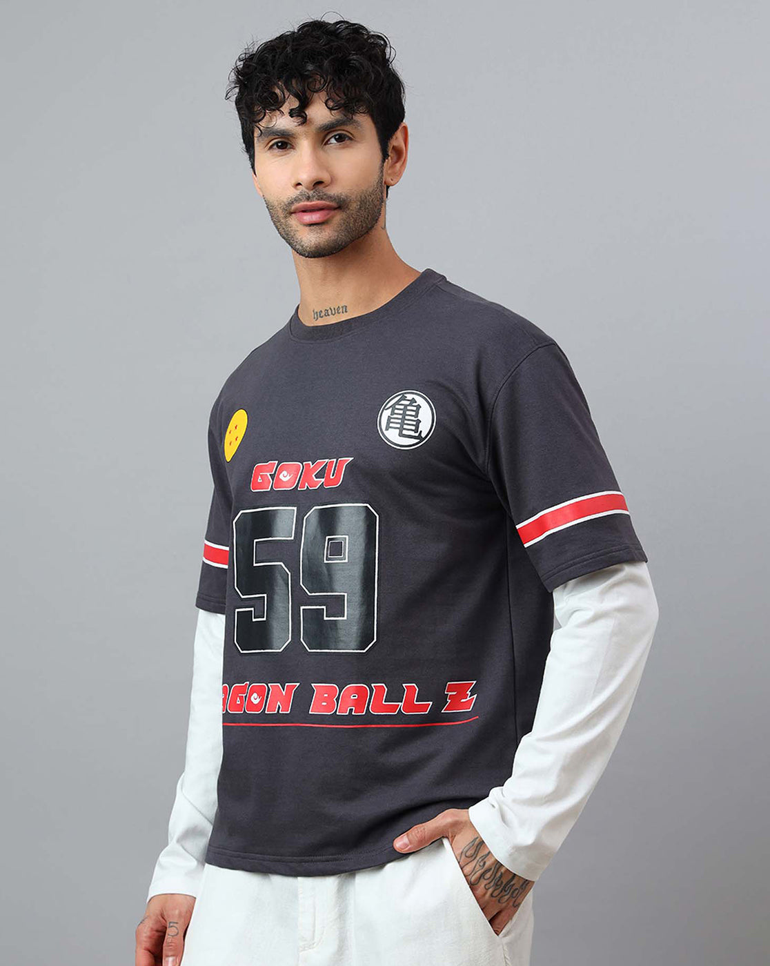 Dragon Ball Z Goku Doctor Sleeve Oversized Tshirt For Men