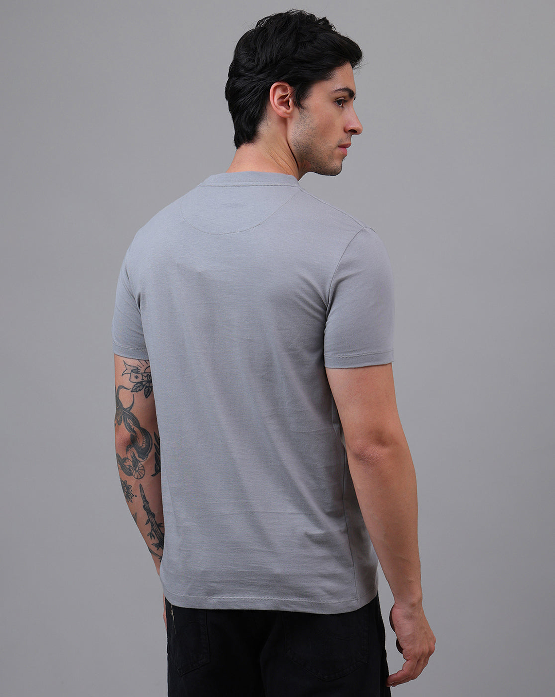 Dragon Ball Z: Son Goku Anime Printed Pure Cotton Grey Regular Fit Tshirt For Men