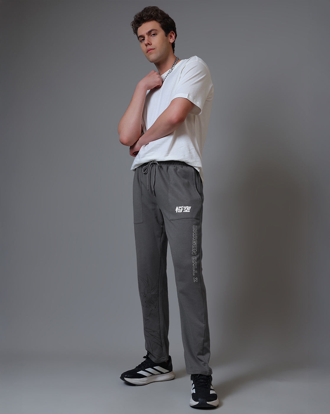 Dragon Ball Z Goku Printed  Straight Joggers For Men