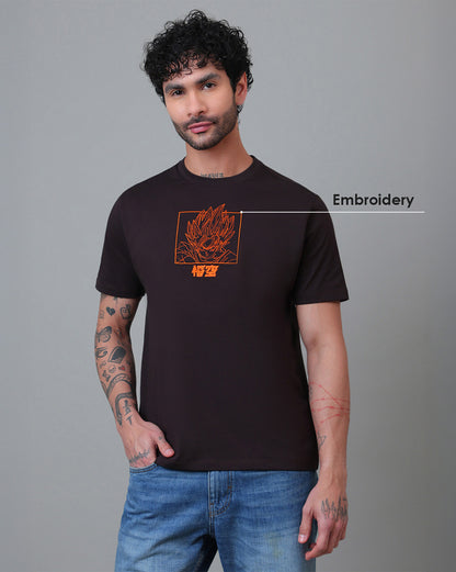 GOKU Embroidered Relaxed Fit Tshirt  Men