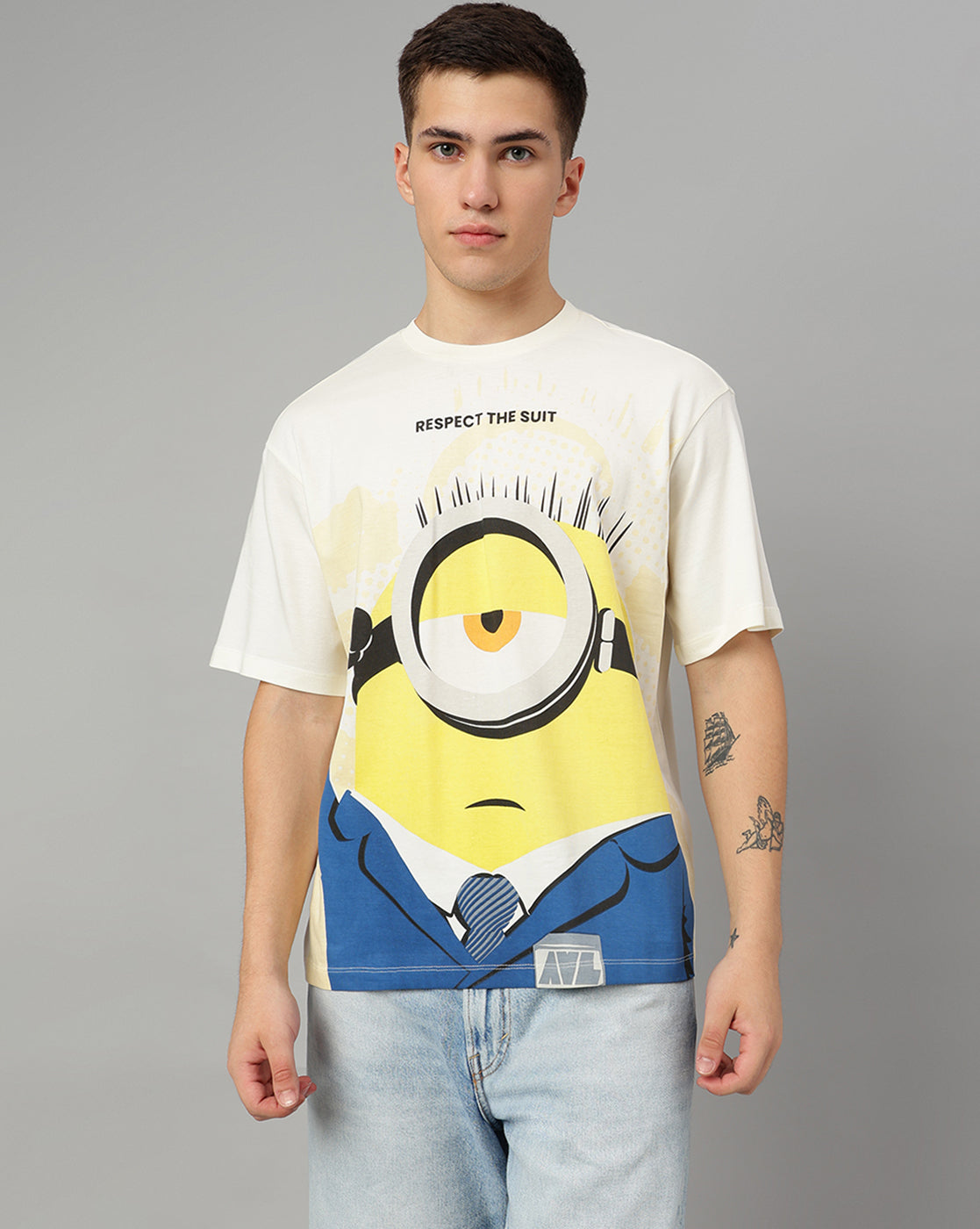 Minions Off White Oversized Tshirt Men