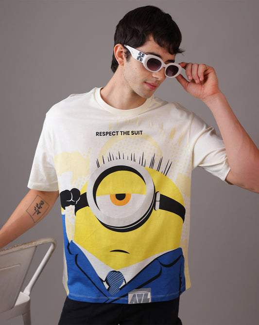 Minions Off White Oversized Tshirt Men