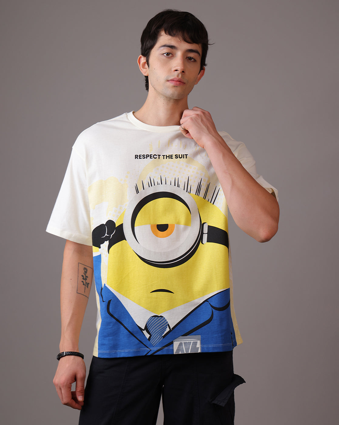 Minions Off White Oversized Tshirt Men