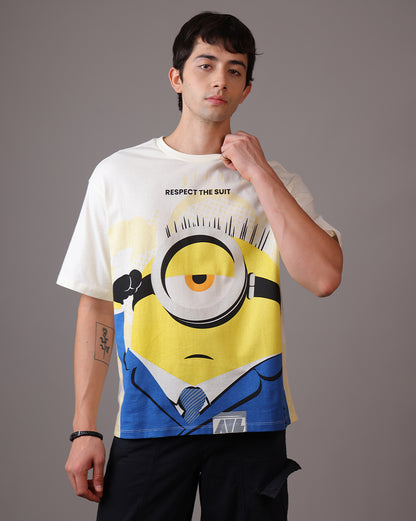 Minions Off White Oversized Tshirt Men