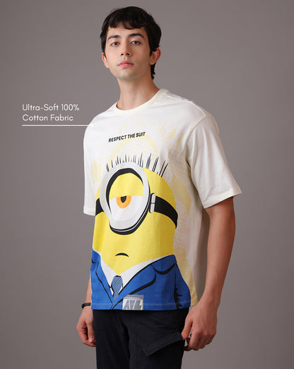 Minions Off White Oversized Tshirt Men